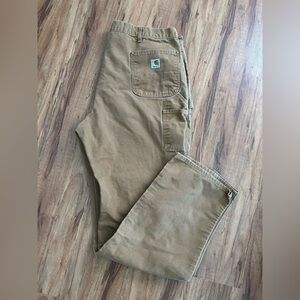 Carhartt Double Knee Dungaree Fit Canvas Pants Mens Size 44 X 36